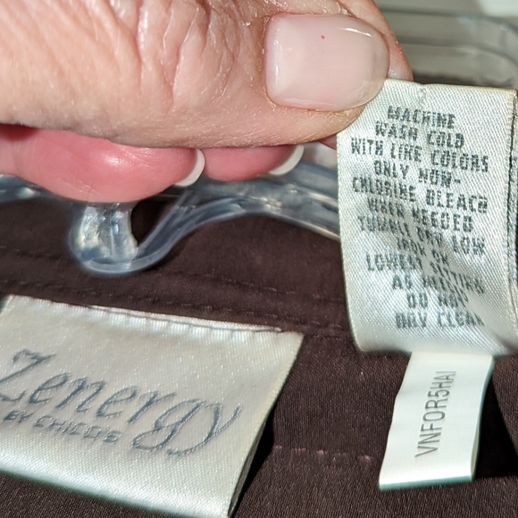 Zenergy by CHICO'S Brown Quited Vest, Chico's Size 2 - Picture 4 of 7